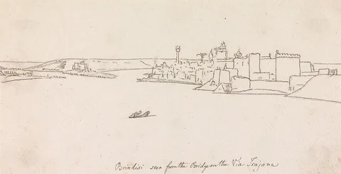 Henry Swinburne, Brindisi, Seen From the Bridge on the Via Traiana
