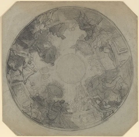 Thomas Couture, Study for the decoration of the ceiling of the Opéra Comique