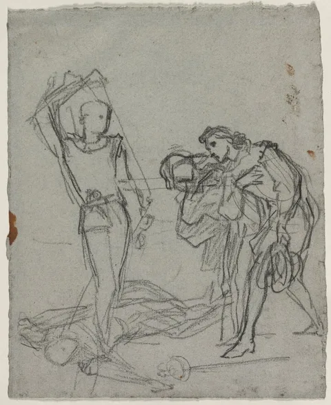 Thomas Couture, Duel after the Masked Ball (recto)