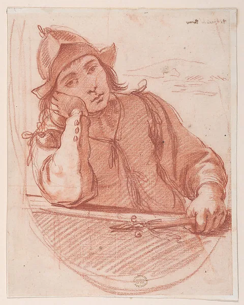 Giuseppe Maria Crespi, Soldier Resting his Head on his Elbow