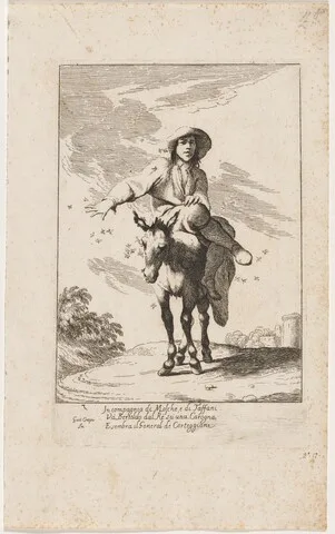 Giuseppe Maria Crespi, Bertoldo Riding a Donkey