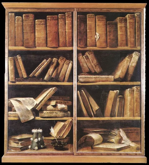 Giuseppe Maria Crespi, Bookshelves with music notes