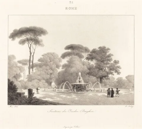 Jean-Baptiste Isabey, Fontaine de Jardin Borghese