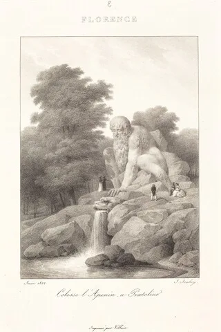 Jean-Baptiste Isabey, Colossus L'Apenin, Pratolino