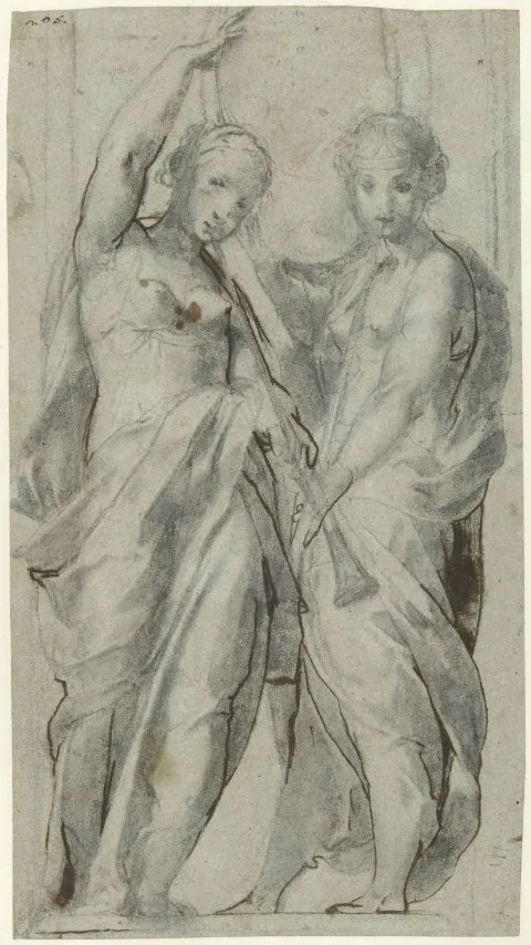 Giulio Cesare Procaccini, Two Women with Trumpets