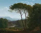 Hendrik Voogd, Italianate Landscape with Pines