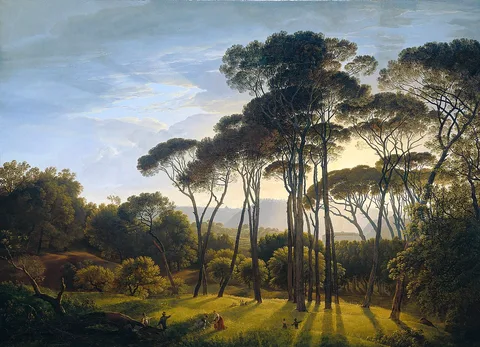 Hendrik Voogd, Italian Landscape with Umbrella Pines