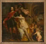 Thomas Willeboirts Bosschaert, Venus Arming a Warrior, possibly Johan Maurits at the Forge of Vulcan