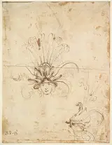 Luigi Baccio del Bianco, Design for a Headdress (front and side view)