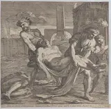 Guillaume Courtois, Abdon and Sennen carrying the early Christian martyrs off for burial