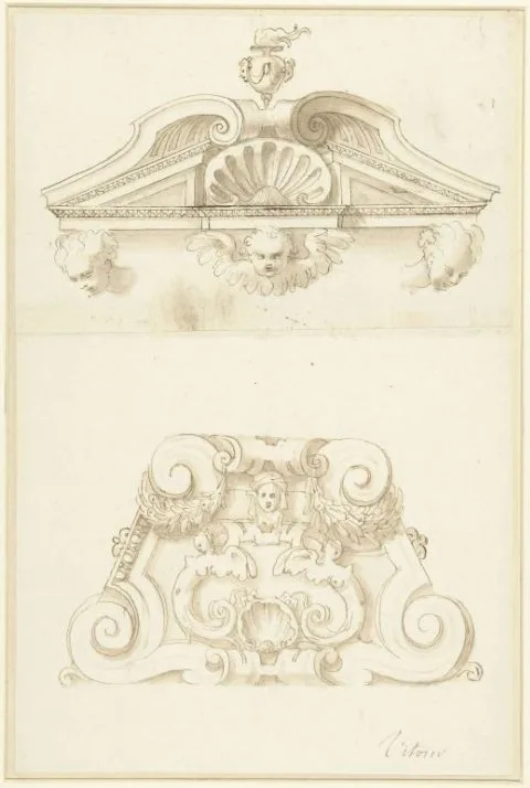 Vittorio Bigari, Twee ornamentale schoorsteenontwerpen