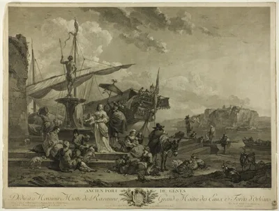 Jacques Aliamet, Ancien port de Gênes