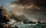 Carlo Bonavia, Shipwreck in a Rocky Inlet