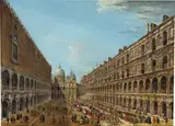 Antonio Joli, Procession in the Courtyard of the Ducal Palace, Venice
