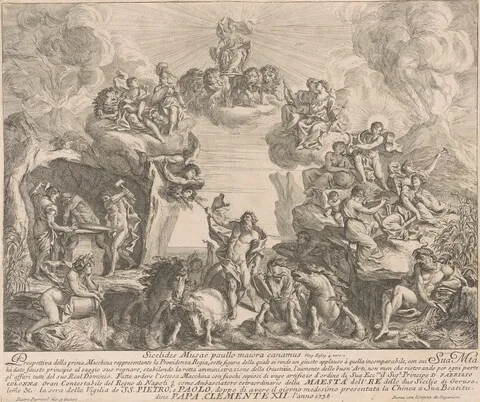 Pierre Parrocel, The Prima Macchina for the Chinea of 1738: Allegory of Regal Providence
