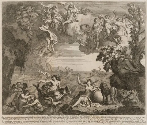 Pierre Parrocel, The Seconda Macchina for the Chinea of 1740: Jupiter and Juno Lucina