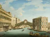 Vincenzo Chilone, Grand Canal, Venice, with Riva del Carbon and the Rialto Bridge