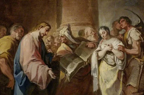 Nicolò Grassi, The Woman Taken in Adultery