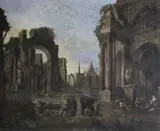 Pietro Paltronieri, Capriccio of Antique Ruins and a Distant Town