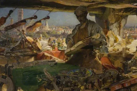 Edgar Bundy, Stradivarius in his Workshop