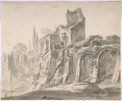 Johann Anton Eismann, Ruins on the Palatine in Rome