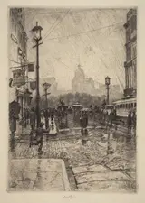 Charles Frederick William Mielatz, Rainy Day, Broadway