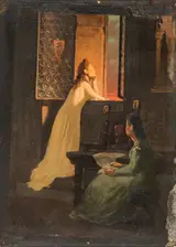 Pietro Saltini, Composition with two female figures