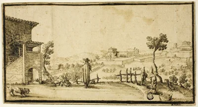 Valerio Spada, View of San Miniato and San Francesco al Monte Outside Florence