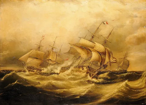 Ebenezer Colls, Destruction of the 'Droits de l'Homme', 13 January 1797