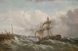 Ebenezer Colls, Shipping in choppy seas off the coast