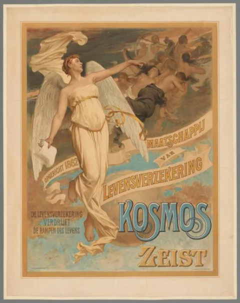 Willy Martens, Maatschappij van levensverzekeing Kosmos Zeist opgericht 1862. De levensverzekering verdrijft de rampen des levens.