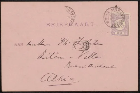 Willy Martens, Briefkaart aan Philip Zilcken