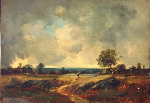 Paul Vernon, Landscape with Peasant Woman on a Path