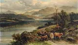 William Langley, Loch with Highland Cattle*