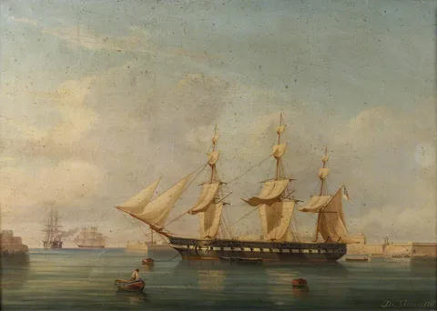 Tommaso de Simone, A frigate at Malta