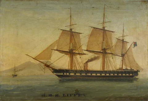 Tommaso de Simone, The frigate HMS Liffey