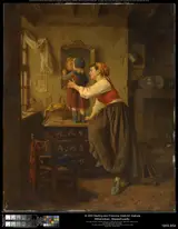 Paul Seignac, Woman and Child Before a Mirror