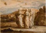 Claude Gellée detto Lorrain, Study for Pilgrims at Emmaus