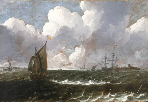 Matthieu van Plattenberg, Shipping in a River Estuary