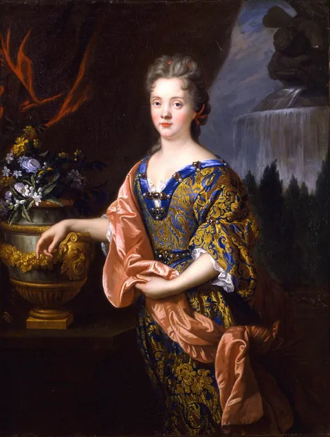 François de Troy, Portrait of an Elegant Lady Resting her Arm on an Urn