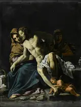 Marco Antonio Bassetti, The dead Christ supported by the Virgin Mary and Mary Magdalene
