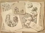 Pietro Giacomo Palmieri, Trompe-l'Oeil Exercise: Prints on a Table Top