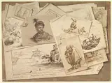 Pietro Giacomo Palmieri, Trompe-l'Oeil Exercise: Prints on a Table Top