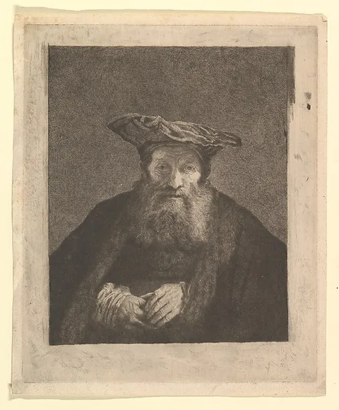 William Baillie, Old Man with Beard and Flat Cap, after Rembrandt