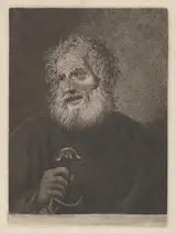 William Baillie, Old Man with a Long Beard Holding a Stick or Sword-hilt