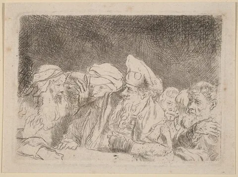 William Baillie, The Pharisees Debating (Fragment from the Hundred Guilder Print)