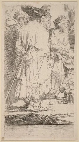 William Baillie, The Man with a Cane (Fragment from the Hundred Guilder Print)