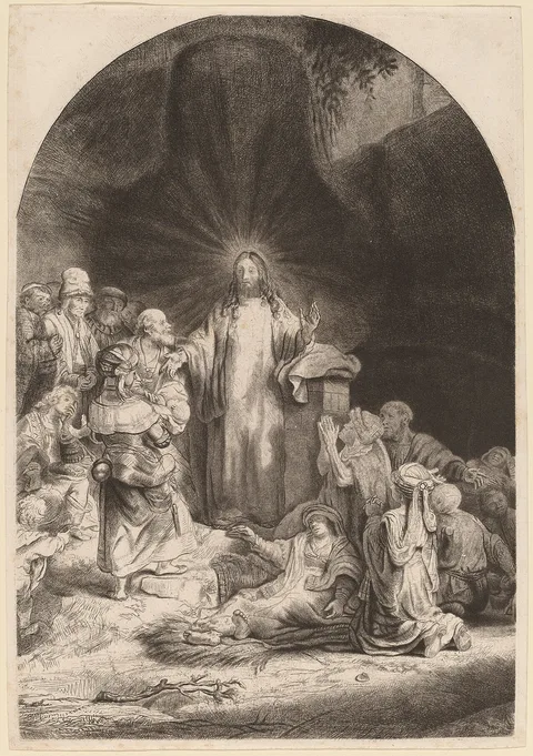 William Baillie, Christ Preaching and Healing (Fragment from the Hundred Guilder Print)