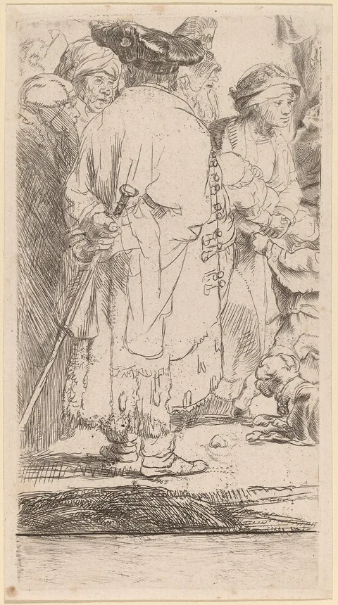 William Baillie, The Man with a Cane (Fragment from the Hundred Guilder Print)