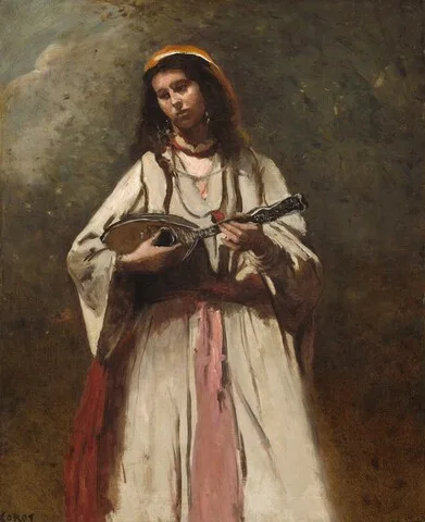 Jean-Baptiste Corot, Gypsy Woman with Mandolin